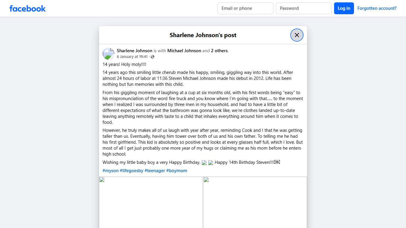 14 years! Holy moly!!!! 14 years ago... - Sharlene Johnson Facebook