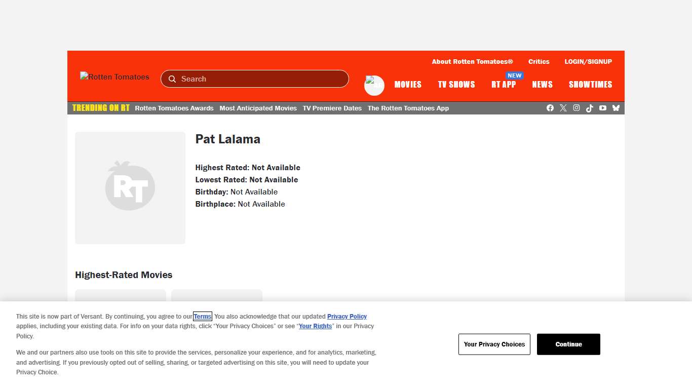 Pat Lalama Movies & TV Shows List Rotten Tomatoes Rotten Tomatoes